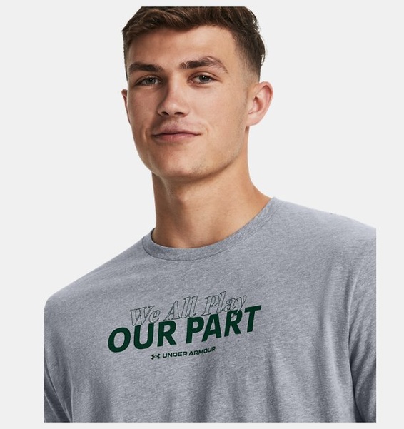 Gri Erkek UA We All Play Our Part Kısa Kollu