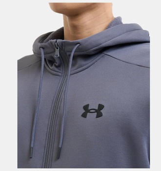 Erkek UA Armour Fleece Tam Fermuarlı Kapüşonlu Üst
