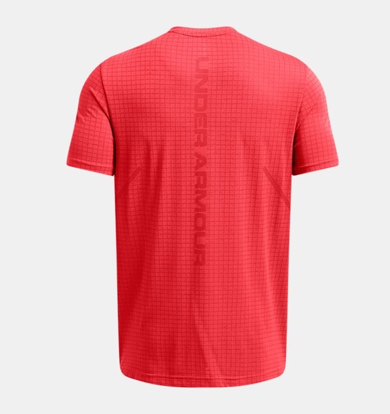 Kırmızı Erkek UA Vanish Dikişsiz Grid Kısa Kollu T-shirt
