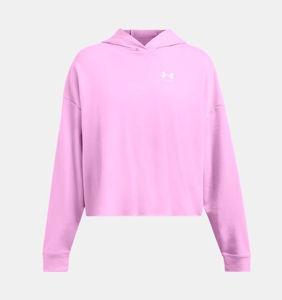 Pembe Kadın UA Rival Terry Oversized Kapüşonlu Üst