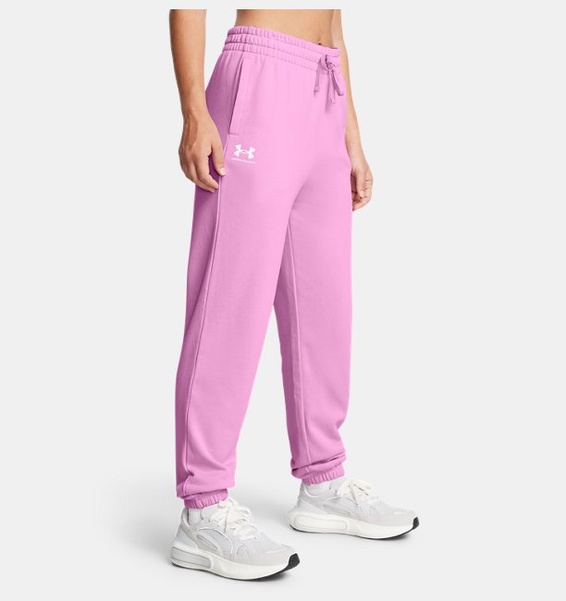 Pembe Kadın UA Rival Terry Eşofman Altı