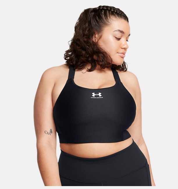 Kadın UA HeatGear High Spor Sütyeni Siyah