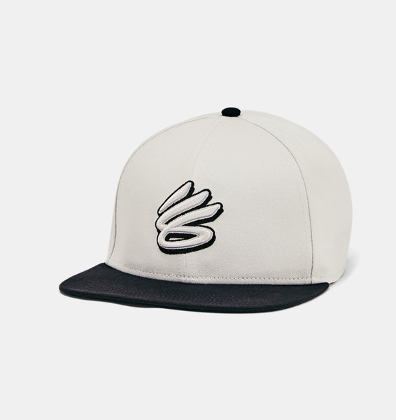 Beyaz Erkek UA Curry Flatbrim Snapback Şapka