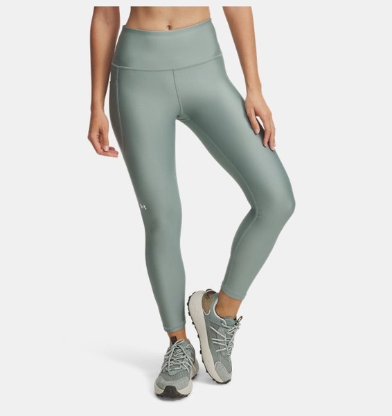 Yeşil Kadın UA Tech Yüksek Bel Bilekte Tayt