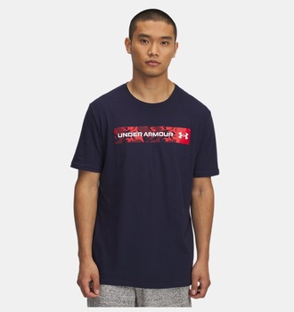 Erkek UA Camo Chest Stripe Kısa Kollu