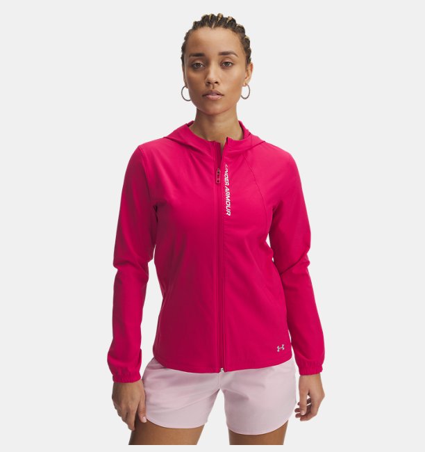 Kadın UA OutRun the Storm Ceket Pembe