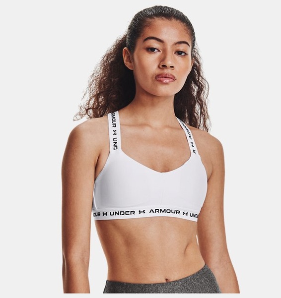 Beyaz Kadın UA Crossback Low Spor Sütyeni