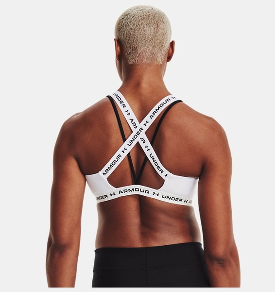 Beyaz Kadın UA Crossback Low Spor Sütyeni