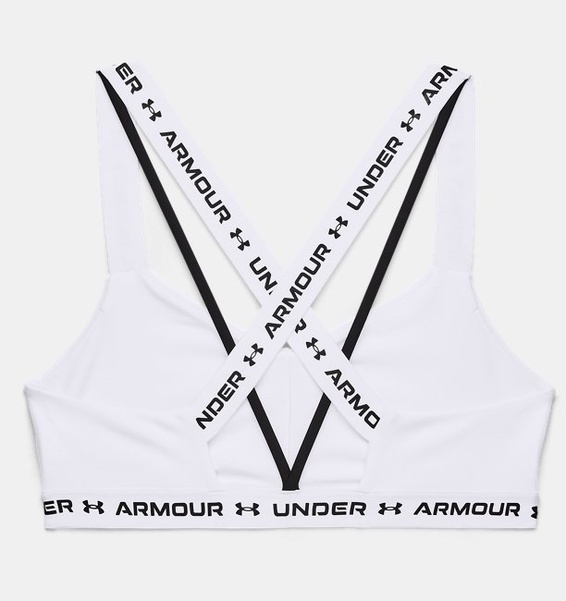 Beyaz Kadın UA Crossback Low Spor Sütyeni