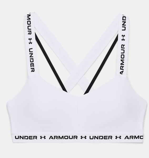 Beyaz Kadın UA Crossback Low Spor Sütyeni