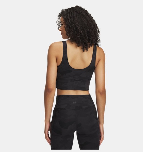 Siyah Kadın UA Meridian Fitted Baskılı Crop Atlet