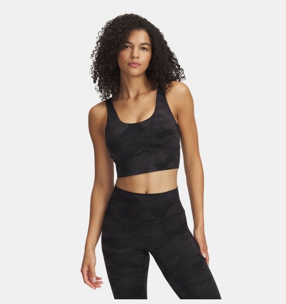 Siyah Kadın UA Meridian Fitted Baskılı Crop Atlet