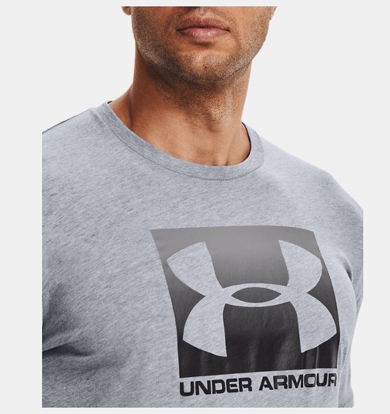 Gri Erkek UA Boxed Sportstyle Kısa Kollu T-shirt