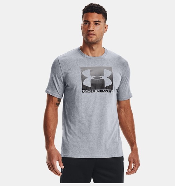 Gri Erkek UA Boxed Sportstyle Kısa Kollu T-shirt