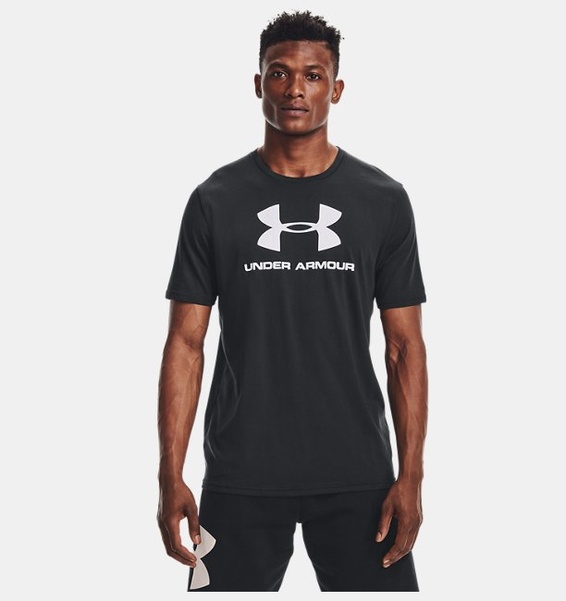 Siyah Erkek UA Sportstyle Logo Kısa Kollu T-shirt