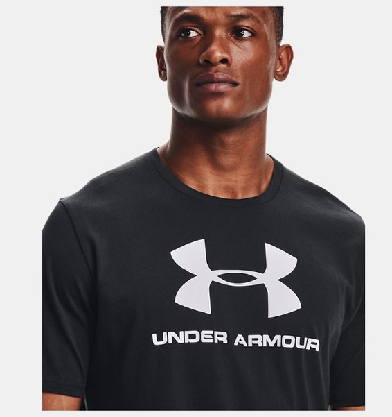 Siyah Erkek UA Sportstyle Logo Kısa Kollu T-shirt