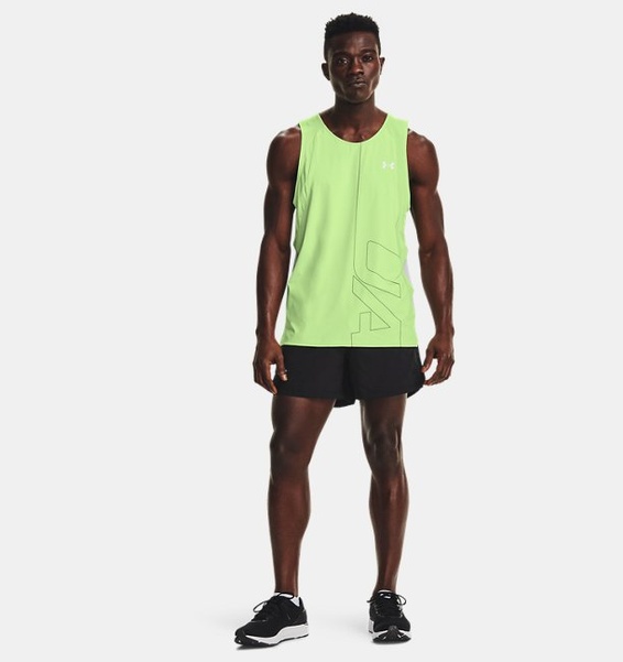 Siyah Erkek UA Launch Koşu 5inç Şort