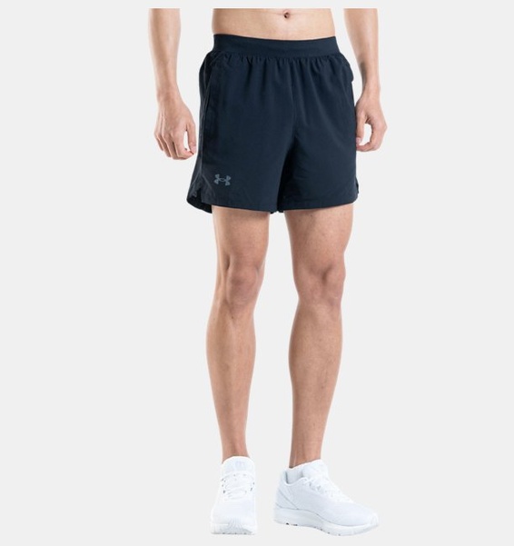 Siyah Erkek UA Launch Koşu 5inç Şort