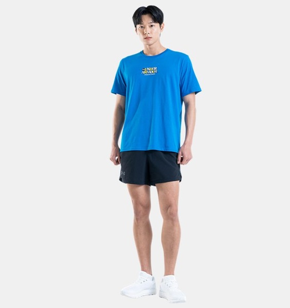 Siyah Erkek UA Launch Koşu 5inç Şort