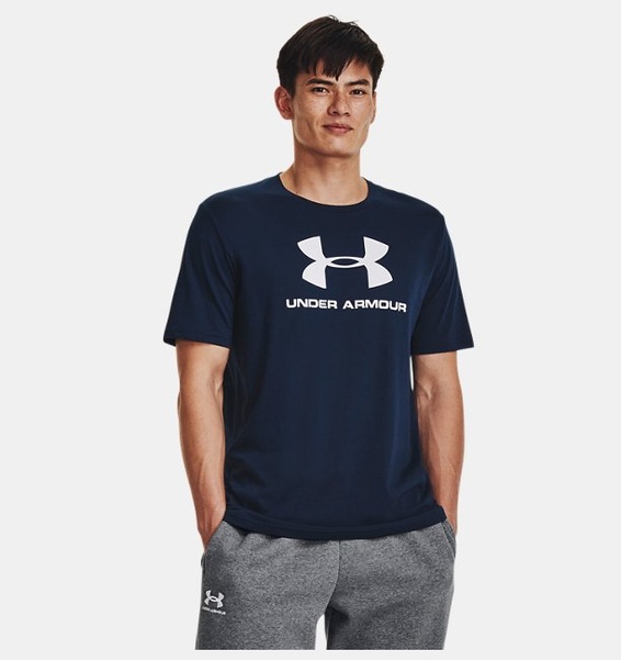 Lacivert Erkek UA Sportstyle Logo Kısa Kollu