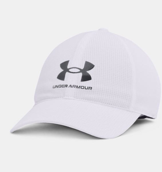 Beyaz Erkek UA Serin Tutan ArmourPencereli™ Adjustable Şapka