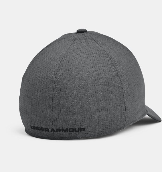 Gri Erkek UA Serin Tutan ArmourPencereli™ Stretch Şapka