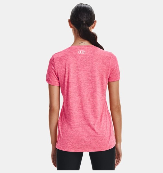 Pembe Kadın UA Tech™ Twist V-Yaka T-shirt