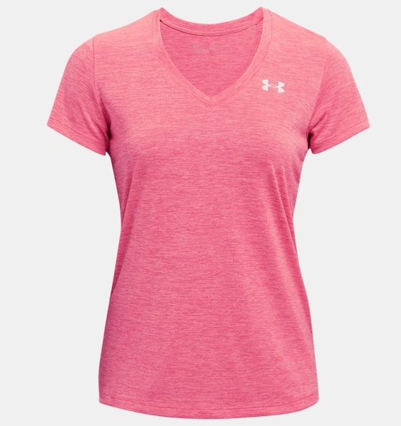 Pembe Kadın UA Tech™ Twist V-Yaka T-shirt