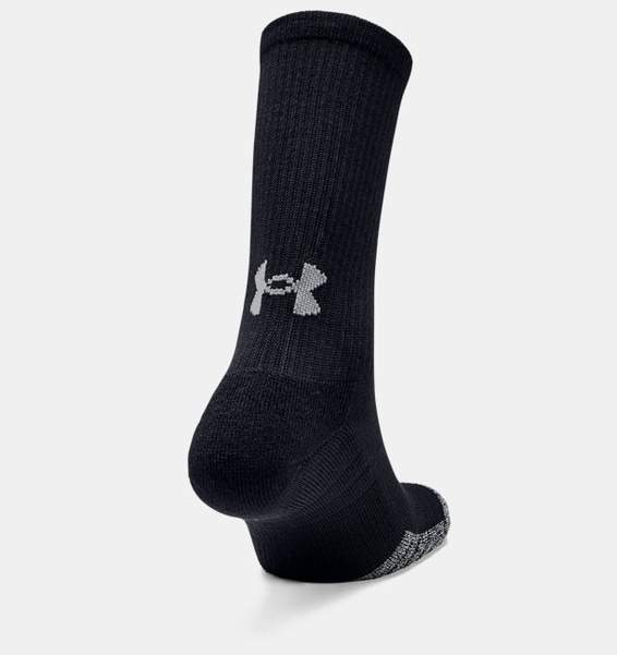 Siyah Yetişkin HeatGear® Crew Çorap 3'lü Paket