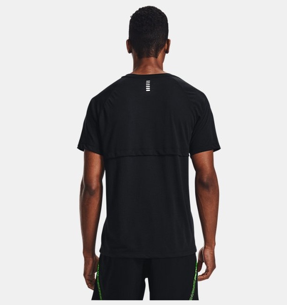 Siyah Erkek UA Streaker Koşu Kısa Kollu T-shirt