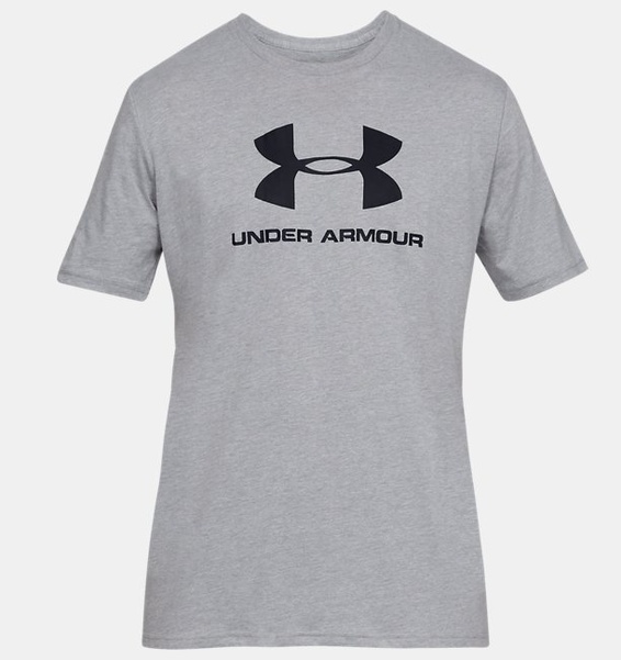 Gri Erkek UA Sportstyle Logo Kısa Kollu T-shirt