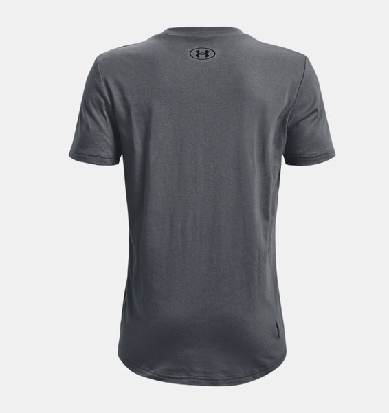 Gri Çocuk UA Spoststyle Left Chest Kısa Kollu Tişört