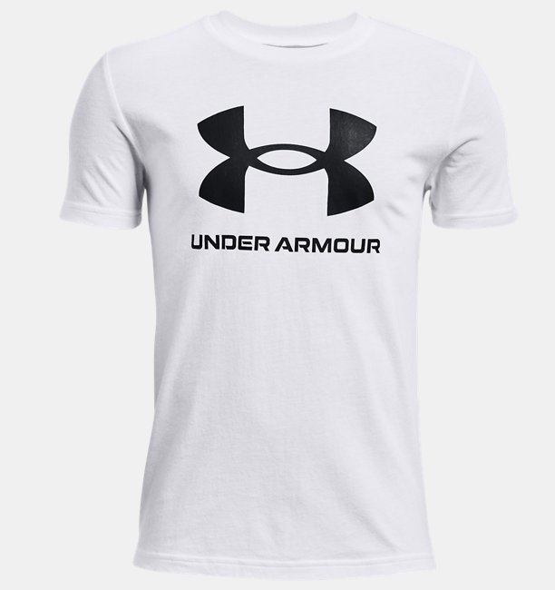 Çocuk UA Sportstyle Logo Kısa Kollu Beyaz