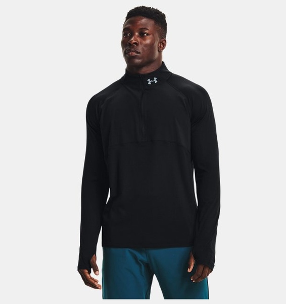 Siyah Erkek UA Qualifier Koşu 2.0 ½ Fermuarlı Sweatshirt
