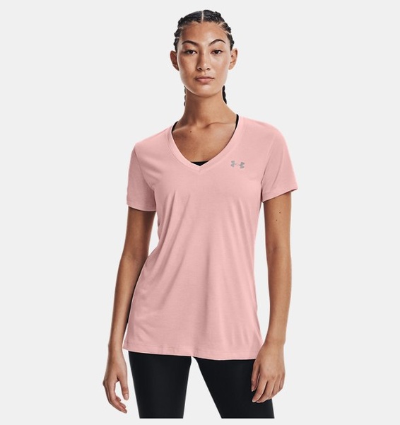 Lila Kadın UA Tech™ Twist V-Yaka T-shirt