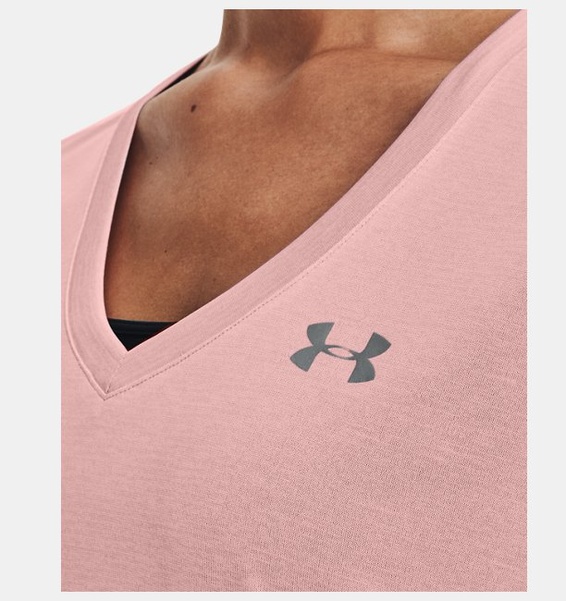Lila Kadın UA Tech™ Twist V-Yaka T-shirt