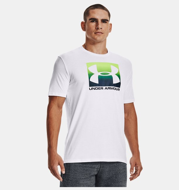 Erkek UA Boxed Sportstyle Kısa Kollu T-shirt Beyaz