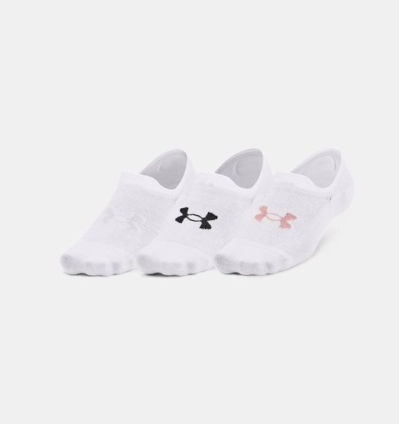 Beyaz Unisex UA Ultra Lo – 3'lü Paket Çorap