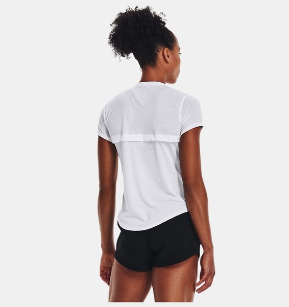 Beyaz Kadın UA Streaker Koşu Kısa Kollu T-shirt