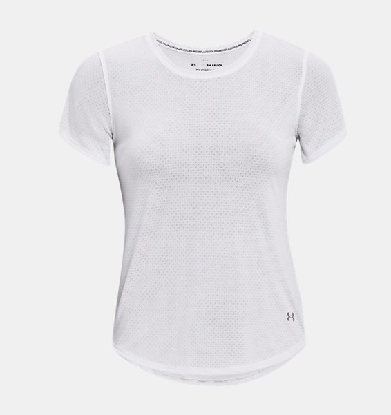 Beyaz Kadın UA Streaker Koşu Kısa Kollu T-shirt