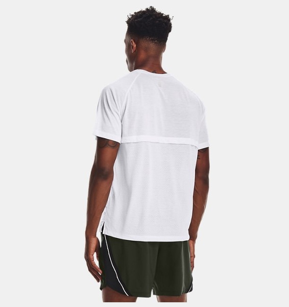 Beyaz Erkek UA Streaker Koşu Kısa Kollu T-shirt