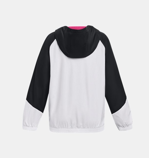 Siyah Kız Çocuk UA Dokuma Tam Boy Fermuarlı Mont