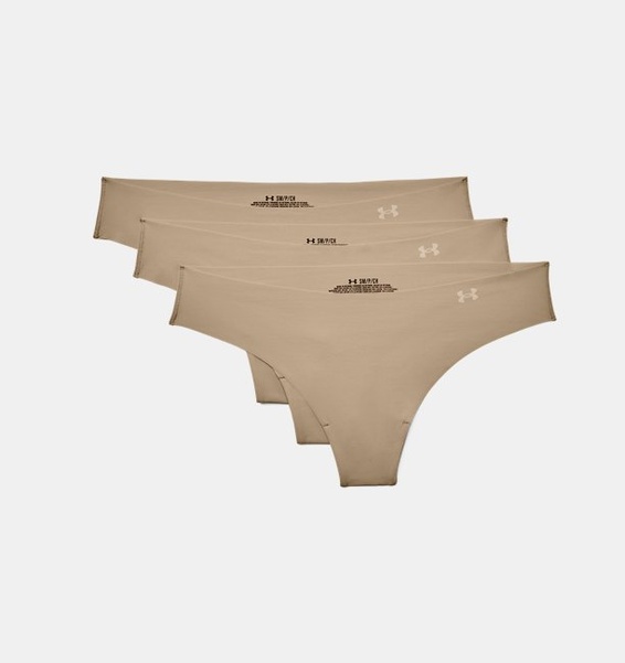 Bej Kadın UA Pure Stretch Tanga 3'lü Paket