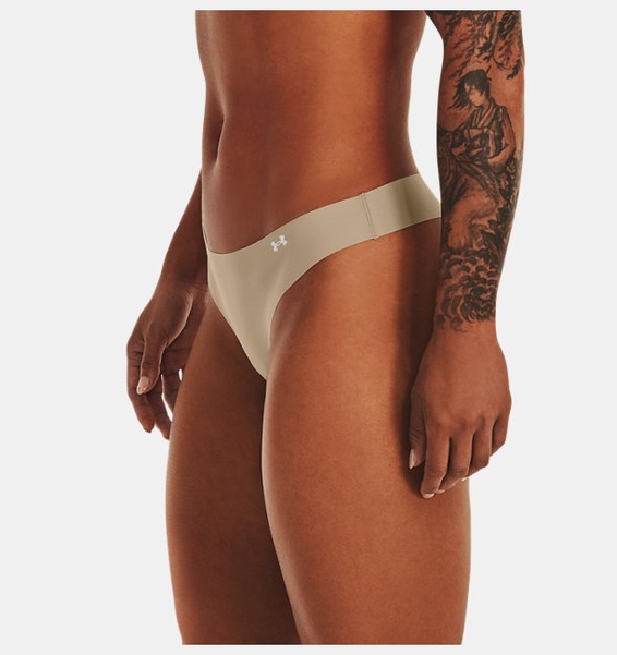 Bej Kadın UA Pure Stretch Tanga 3'lü Paket