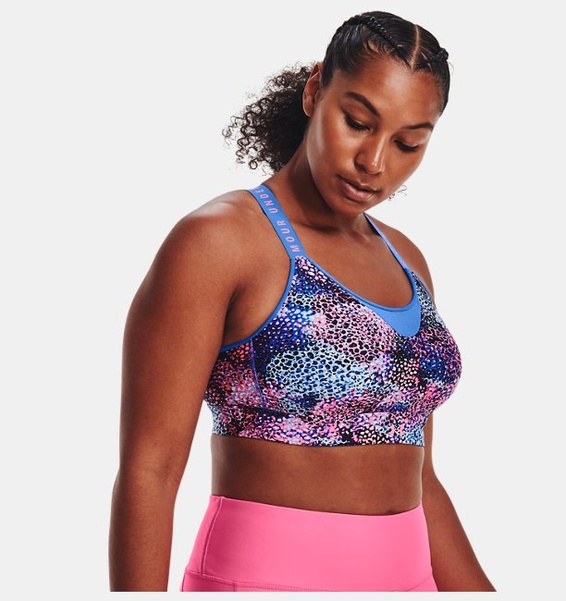 Pembe Kadın UA Infinity High Baskılı Spor Sütyeni