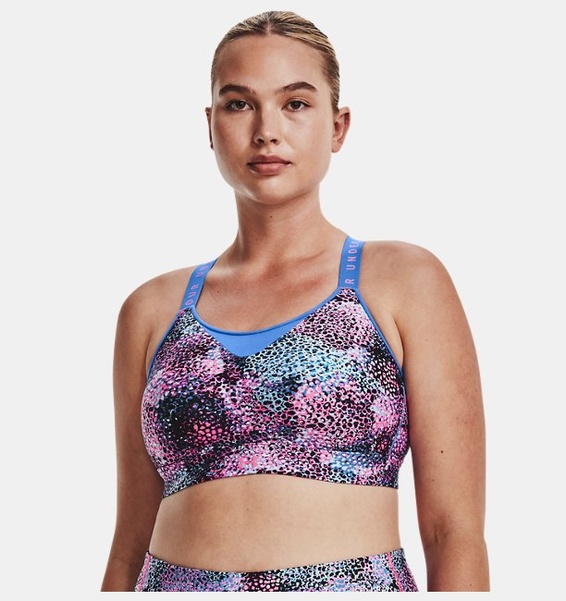 Pembe Kadın UA Infinity High Baskılı Spor Sütyeni