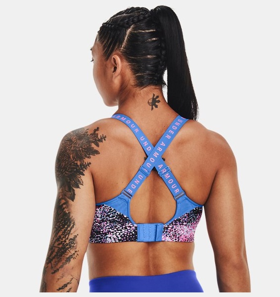 Pembe Kadın UA Infinity High Baskılı Spor Sütyeni