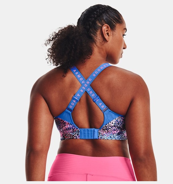 Pembe Kadın UA Infinity High Baskılı Spor Sütyeni
