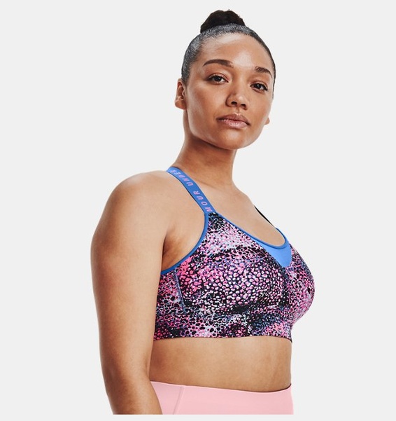 Pembe Kadın UA Infinity High Baskılı Spor Sütyeni