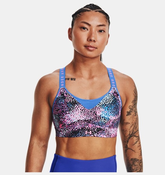 Pembe Kadın UA Infinity High Baskılı Spor Sütyeni